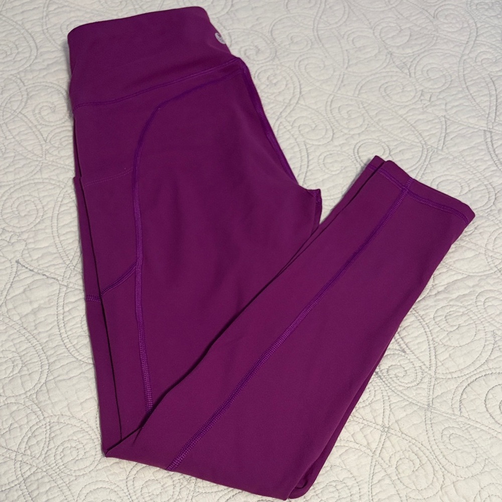 Vibrant Purple Winter Weight Leggings w/pockets